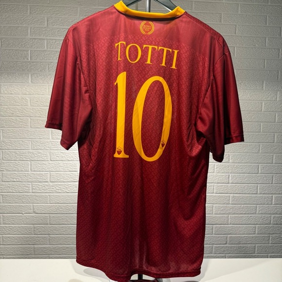 AS Roma Totti #10 Soccer Jersey Qatar Airways Football Shirt Large L New - Picture 3 of 6